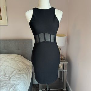 BNWT Hello Molly Black Bodycon Mesh Corset Mini Dress Size S/4
